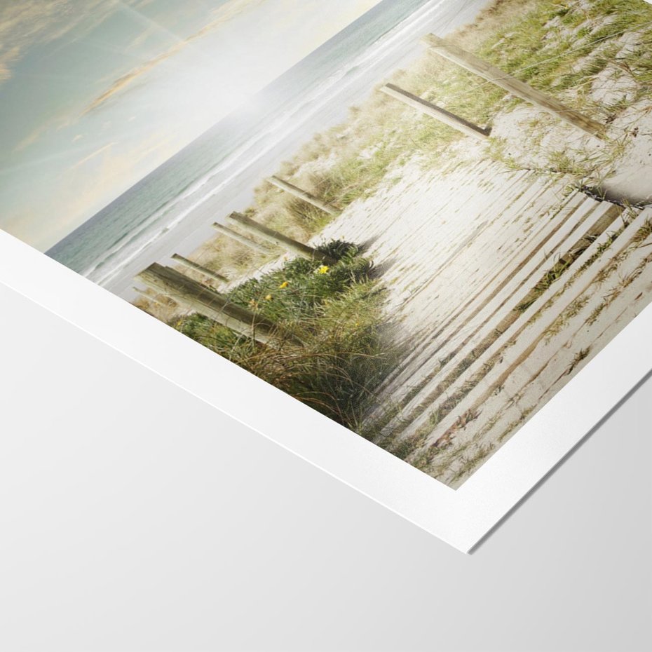 Plakat bez ramy 21x30 - Błękitne morze na pomostach - morze, pomost