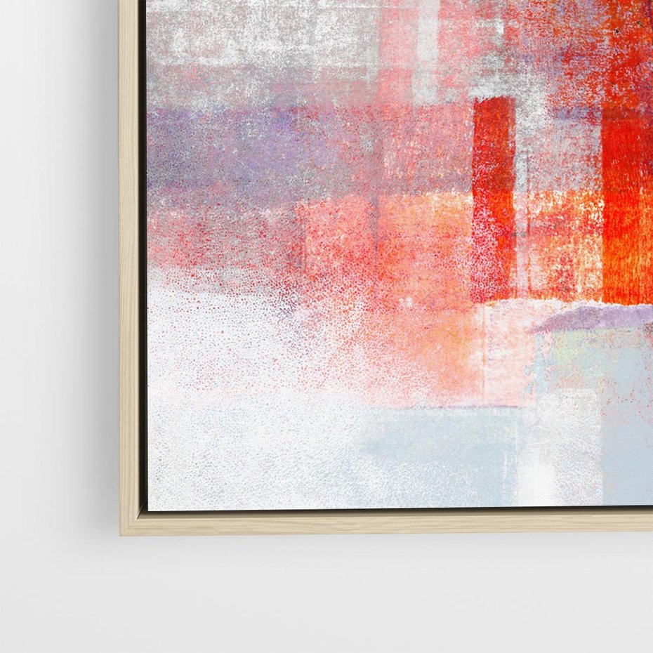 Obraz w ramie 50x50 - Burza Emocji - wyrazista abstrakcyjna sztuka, dramatyzm - rama drewno