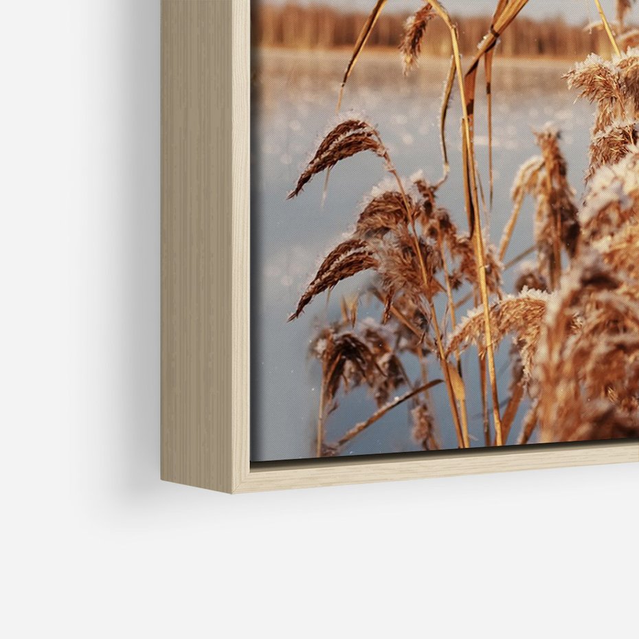 Obraz w ramie 80x120 - Wyraz Stylu - trawy, boho - rama drewno