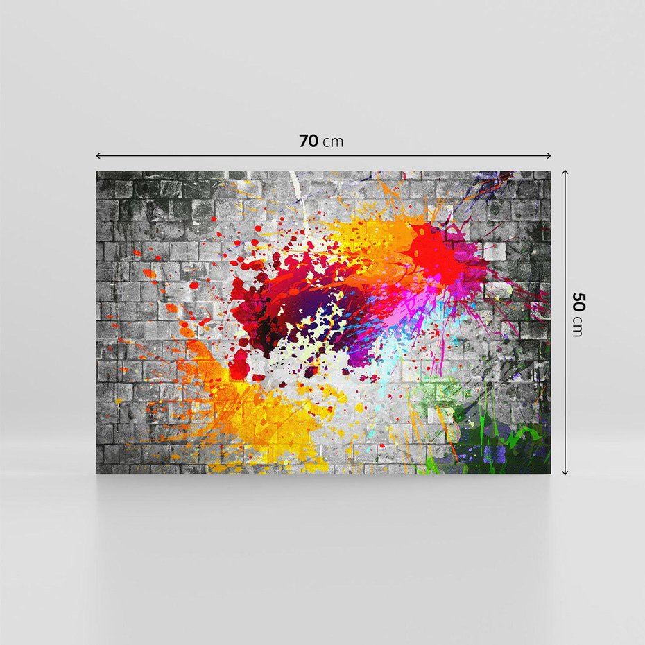Obraz na płótnie 70x50 - Ekspresja Graffiti - farba, graffiti