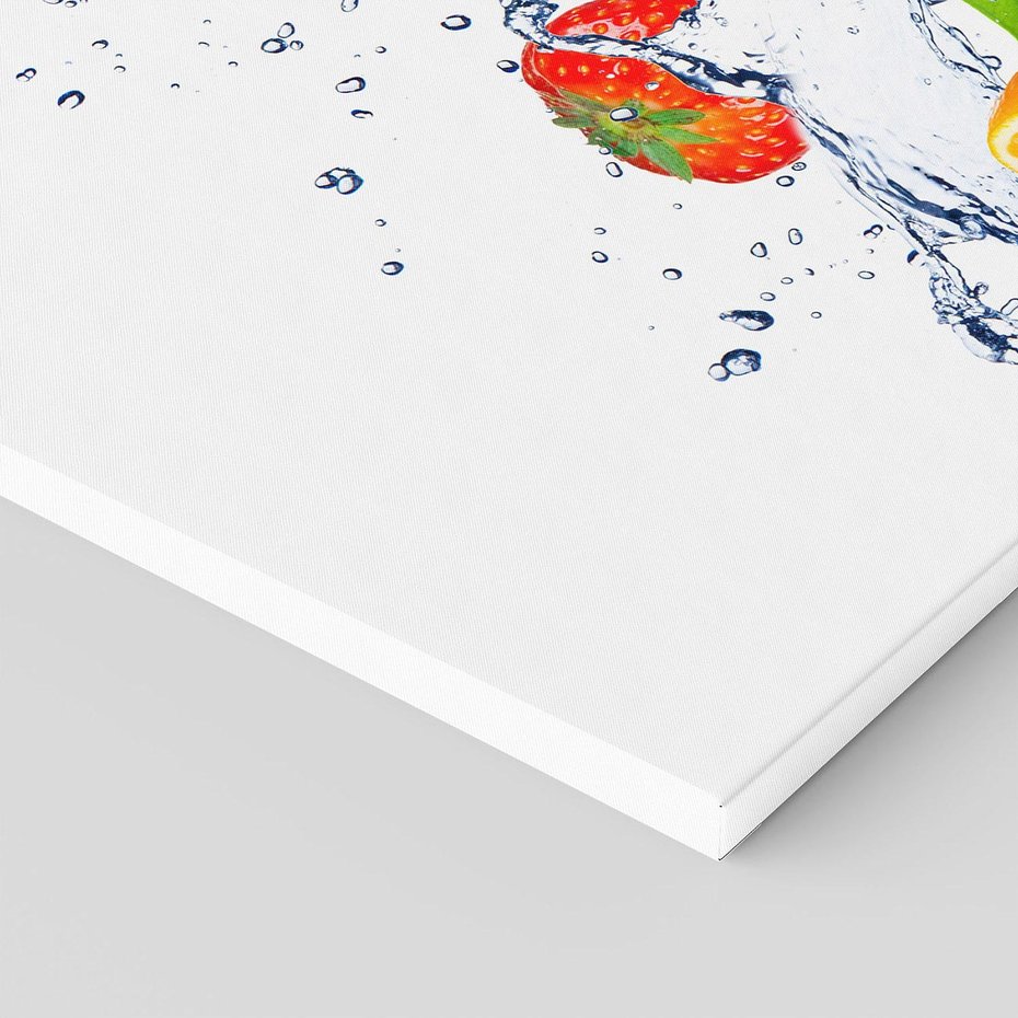 Obraz na płótnie 120x80 - Kulinarne Inspiracje - owoce, woda