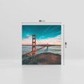 Obraz na płótnie 40x40 - Złoty Gate: majestatyczny most Ameryki - Golden Gate, most