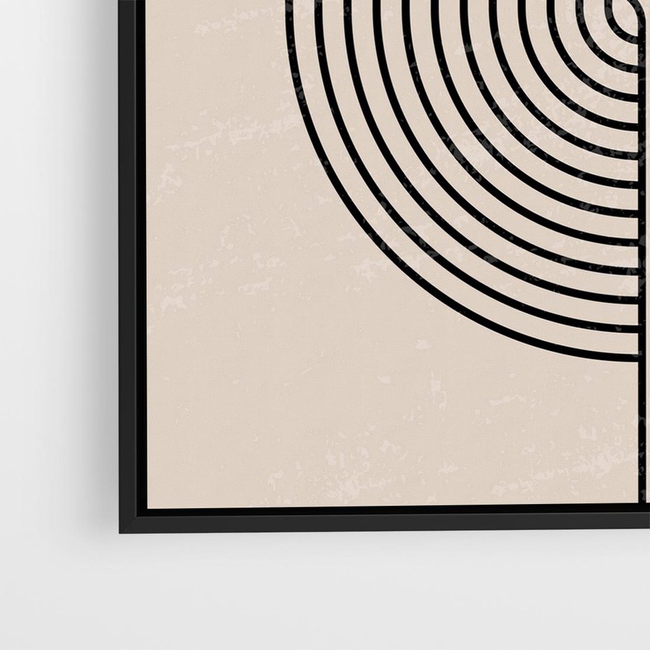 Obraz w ramie 50x50 - Puls Abstrakcji - abstrakcyjne linie, geometria - rama czarna