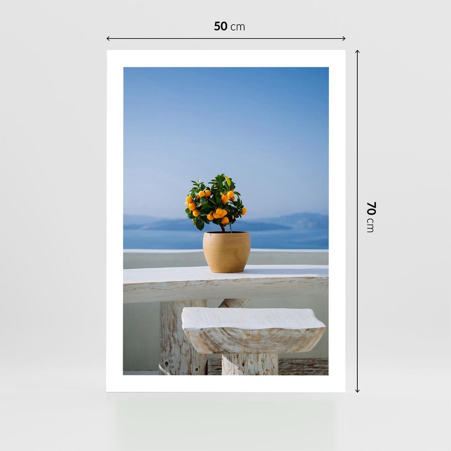 Plakat bez ramy 50x70 - Uroki Santorini - Santorini, Grecja