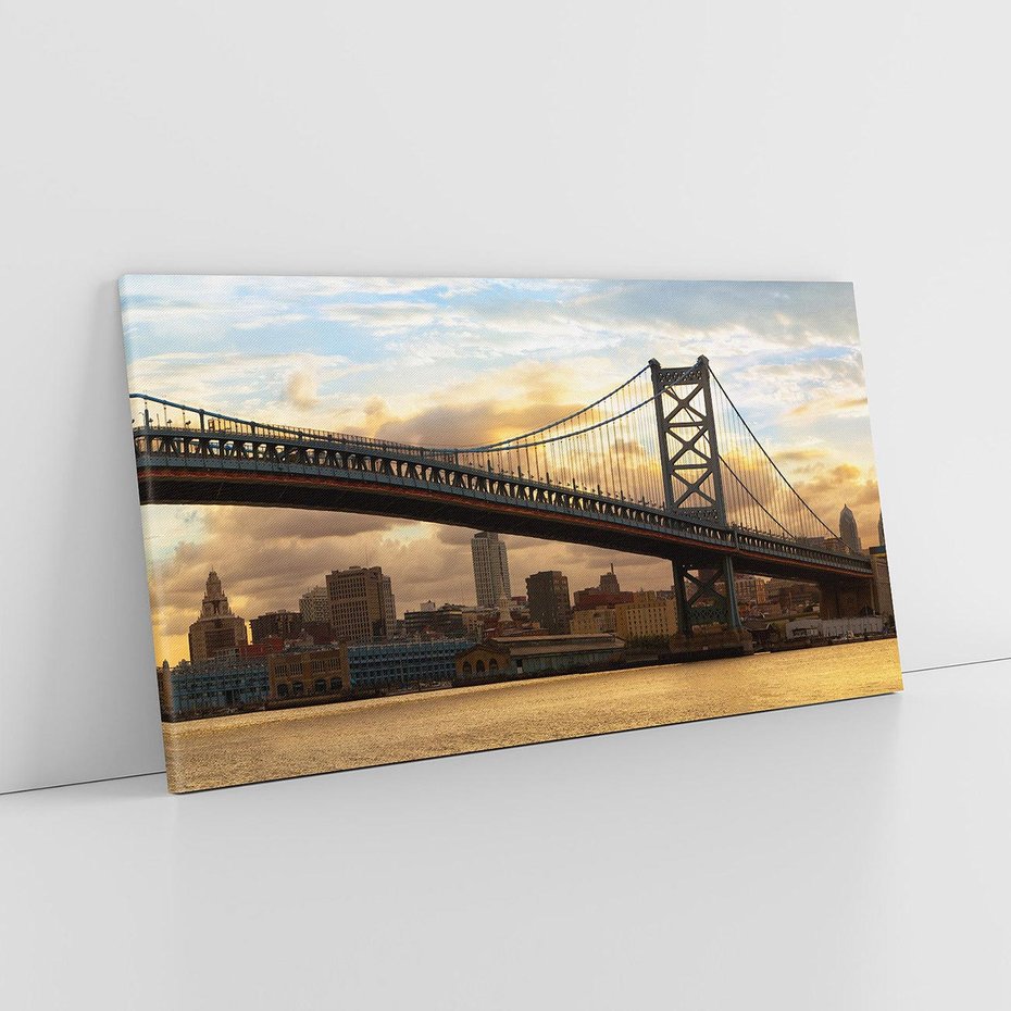 Obraz na płótnie 140x70 - Most w amerykańskim stylu - Philadelphia, most