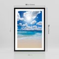 Plakat w ramie 50x70 - Wakacyjna plaża - plaża, wakacje - rama czarna