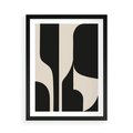 Plakat w ramie 50x70 - Abstrakcyjne Linie - boho plakat, rycina - rama czarna
