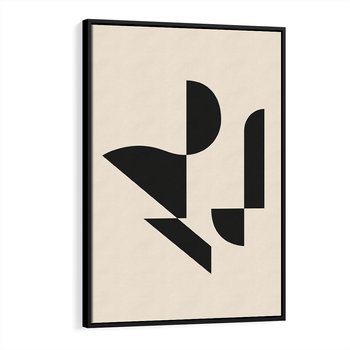 Obraz w ramie 50x70 - Rozkwitająca Abstrakcja - abstrakcyjne geometryczne kształty, minimalizm - rama czarna