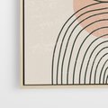 Obraz w ramie 50x50 - Nowy Rytuał - abstrakcyjna sztuka, boho kształty - rama drewno