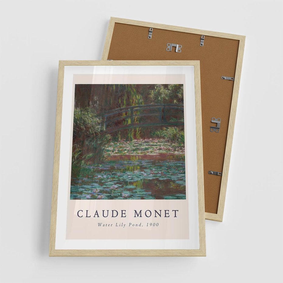 Plakat w ramie 50x70 - Sztuka i Litera - Claude Monet, reprodukcja obrazu - rama drewno