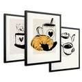 Zestaw obrazy w ramie 40x50 galeria - Kawa, graficzne, plakaty, nowoczesne - rama czarna