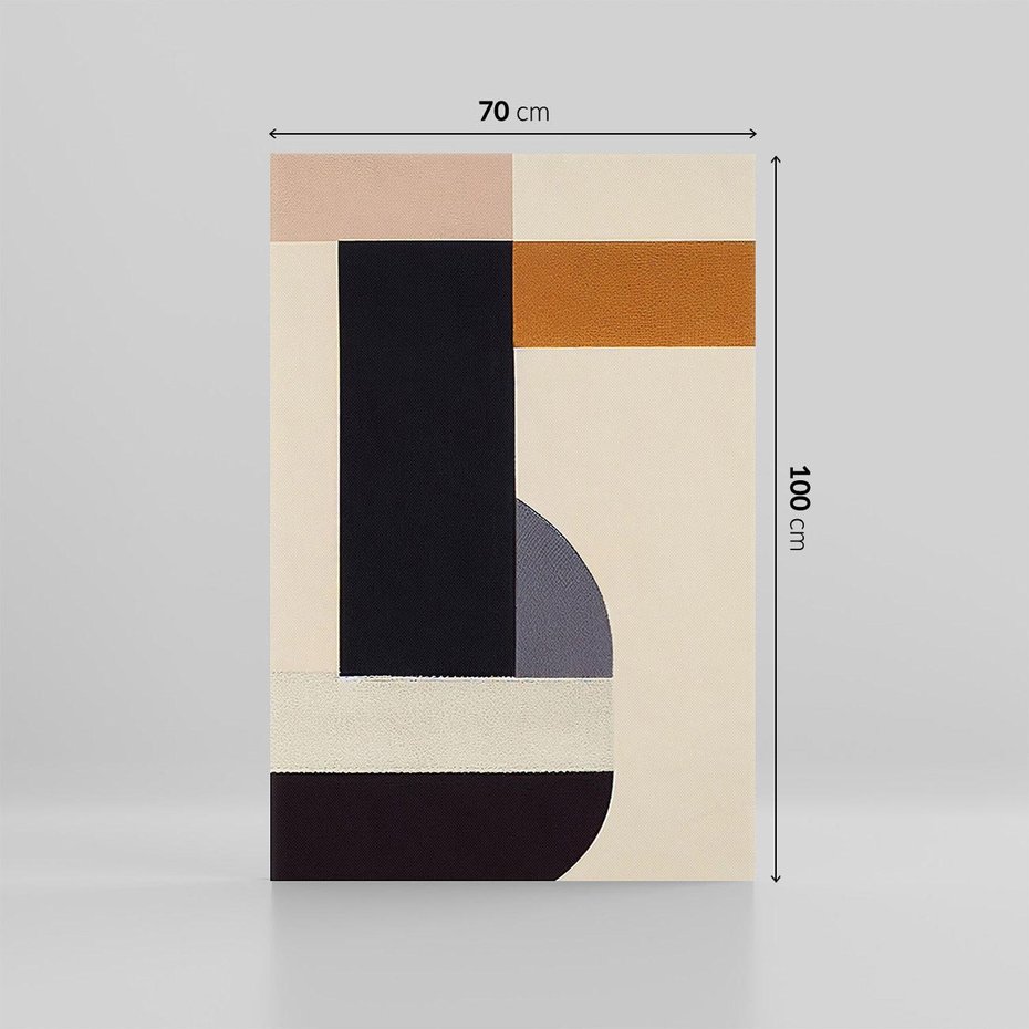 Obraz na płótnie 70x100 - Nowoczesne Brązy - geometryszne pasy, nowoczesny styl