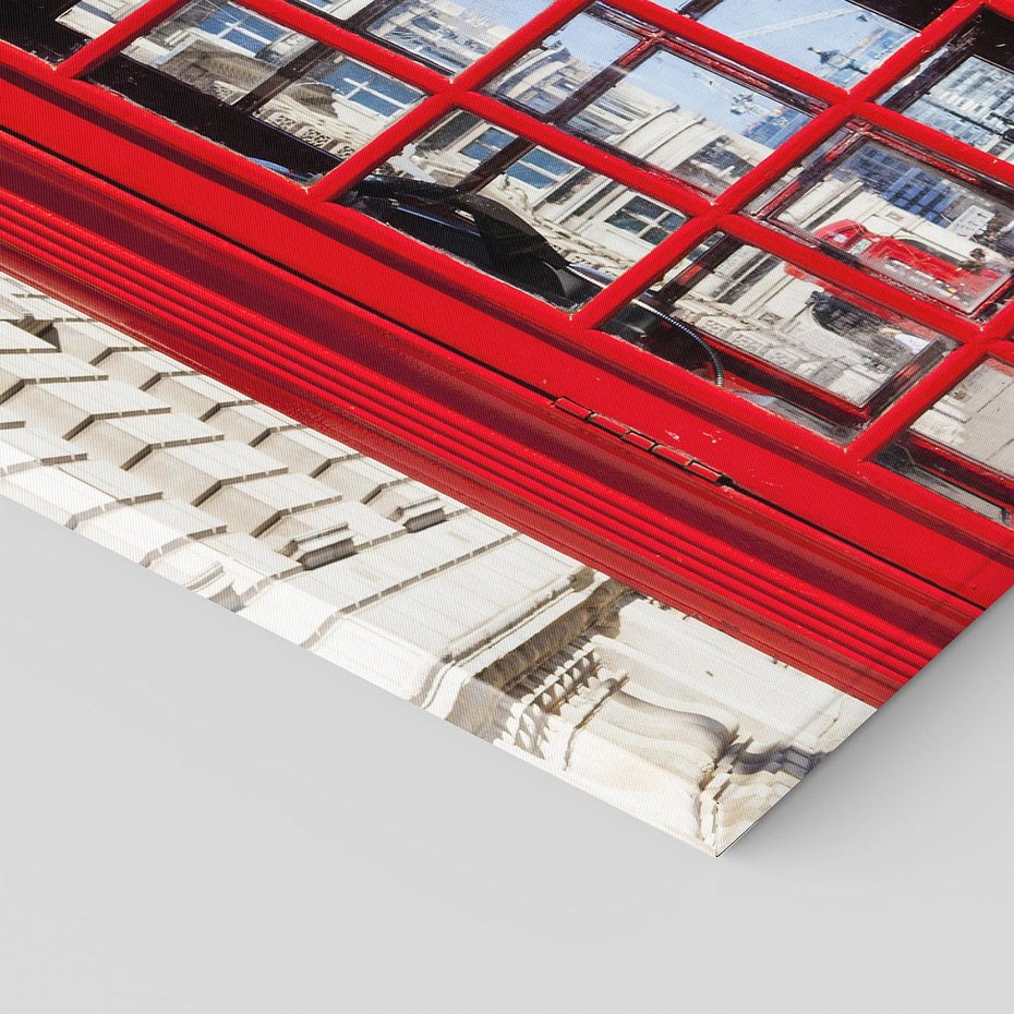 Obraz na płótnie 100x70 - Ikoniczna budka telefoniczna w Londynie - budka, telefoniczna