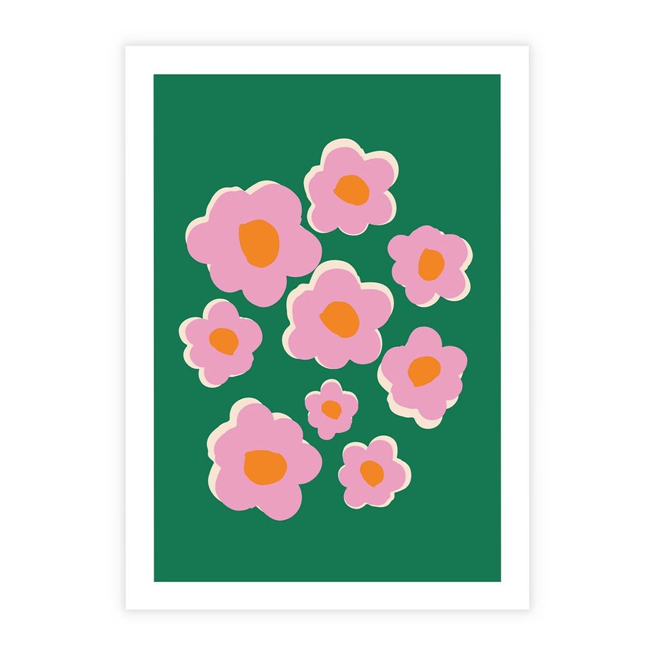 Plakat bez ramy 21x30 - Przenikające Refleksje - abstrakcyjny plakat, boho styl