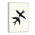 Obraz w ramie 80x120 - Kreatywne Echa - jaskółki, minimalizm - rama biała