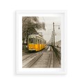 Plakat w ramie 40x50 - Tramwaj w Lizbonie - Lizbona, tramwaj - rama biała