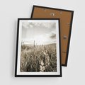 Plakat w ramie 50x70 - Łąka w Klimacie Sepii - suche trawy, łąka - rama czarna