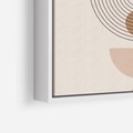 Obraz w ramie 50x50 - Strukturalne Kształty Postępu - boho plakat, minimalizm - rama biała