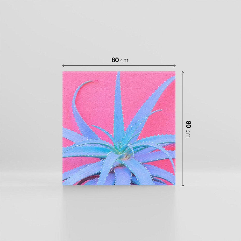 Obraz na płótnie 80x80 - Piękno Pustyni - kaktusy, liście