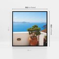 Obraz w ramie 50x50 - Santorini - oaza greckiej wyspy - Santorini, grecka - rama czarna