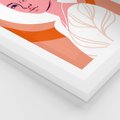 Plakat w ramie 50x70 - Kobieca Harmonia - nowoczesny plakat, styl retro - rama biała