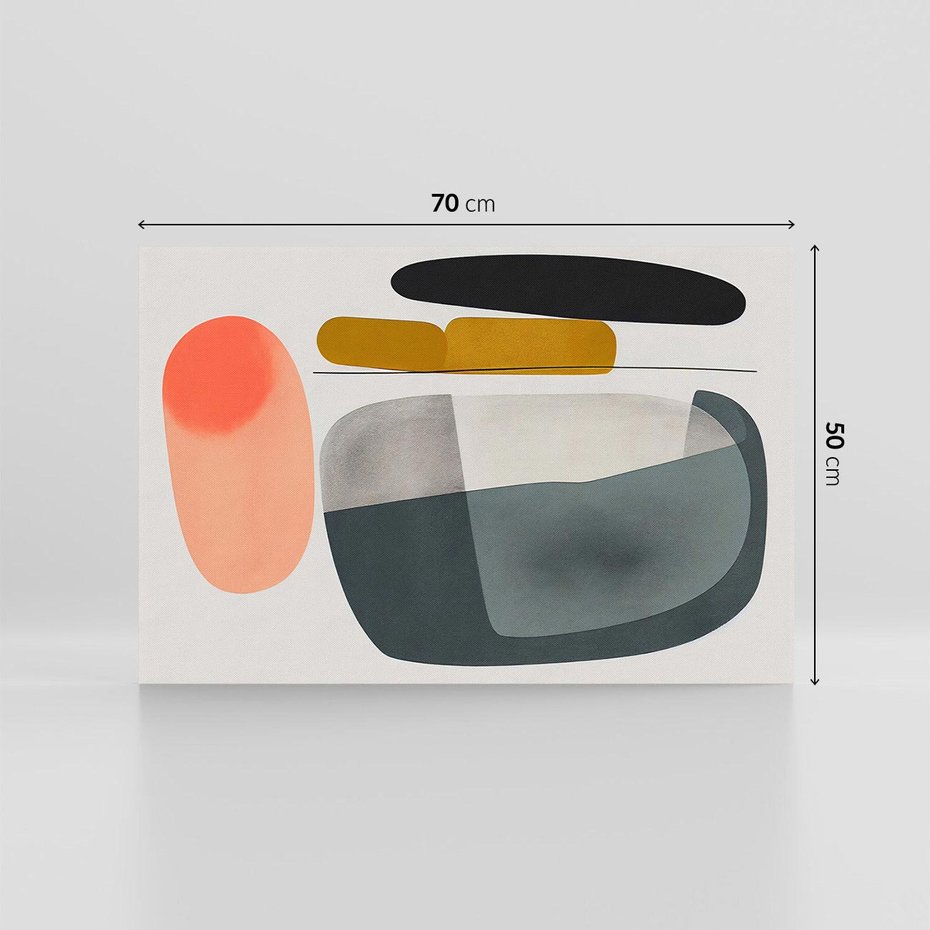 Obraz na płótnie 70x50 - Wyraziste Formy - abstrakcyjne plamy, nowoczesny styl