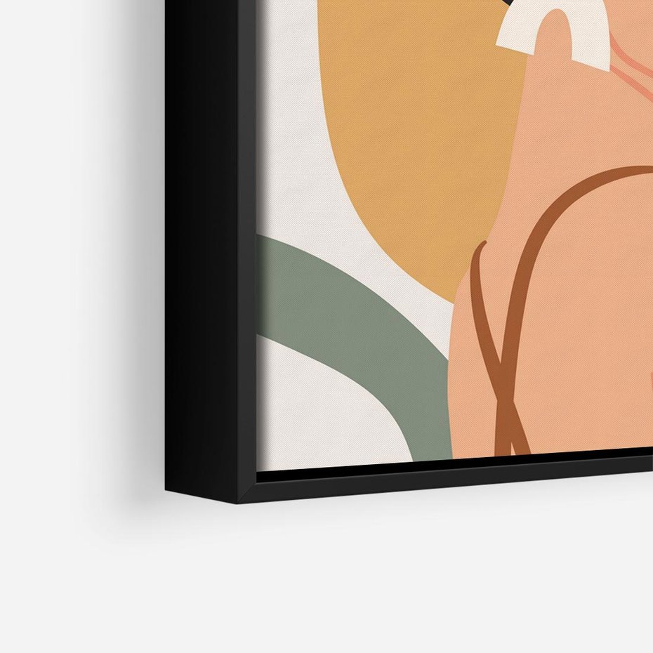 Obraz w ramie 50x50 - Kobieca Przenikliwość - nowoczesny plakat, styl retro - rama czarna