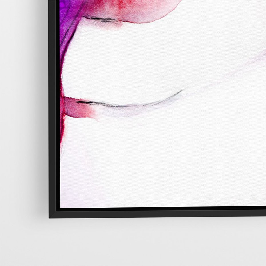 Obraz w ramie 50x70 - Kobieta Twarz Abstrakcja - kobieta, twarz - rama czarna