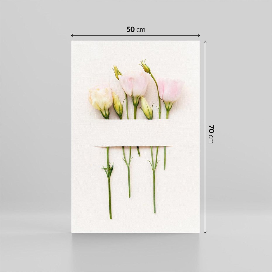 Obraz na płótnie 50x70 - Białe kwiatowe uniesienia - białe, kwiaty