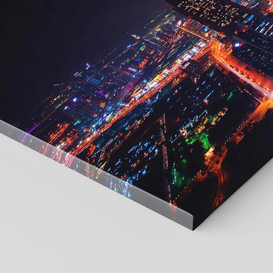 Obraz na płótnie 100x50 - Nocne oświetlenie miasta - miasto, noc