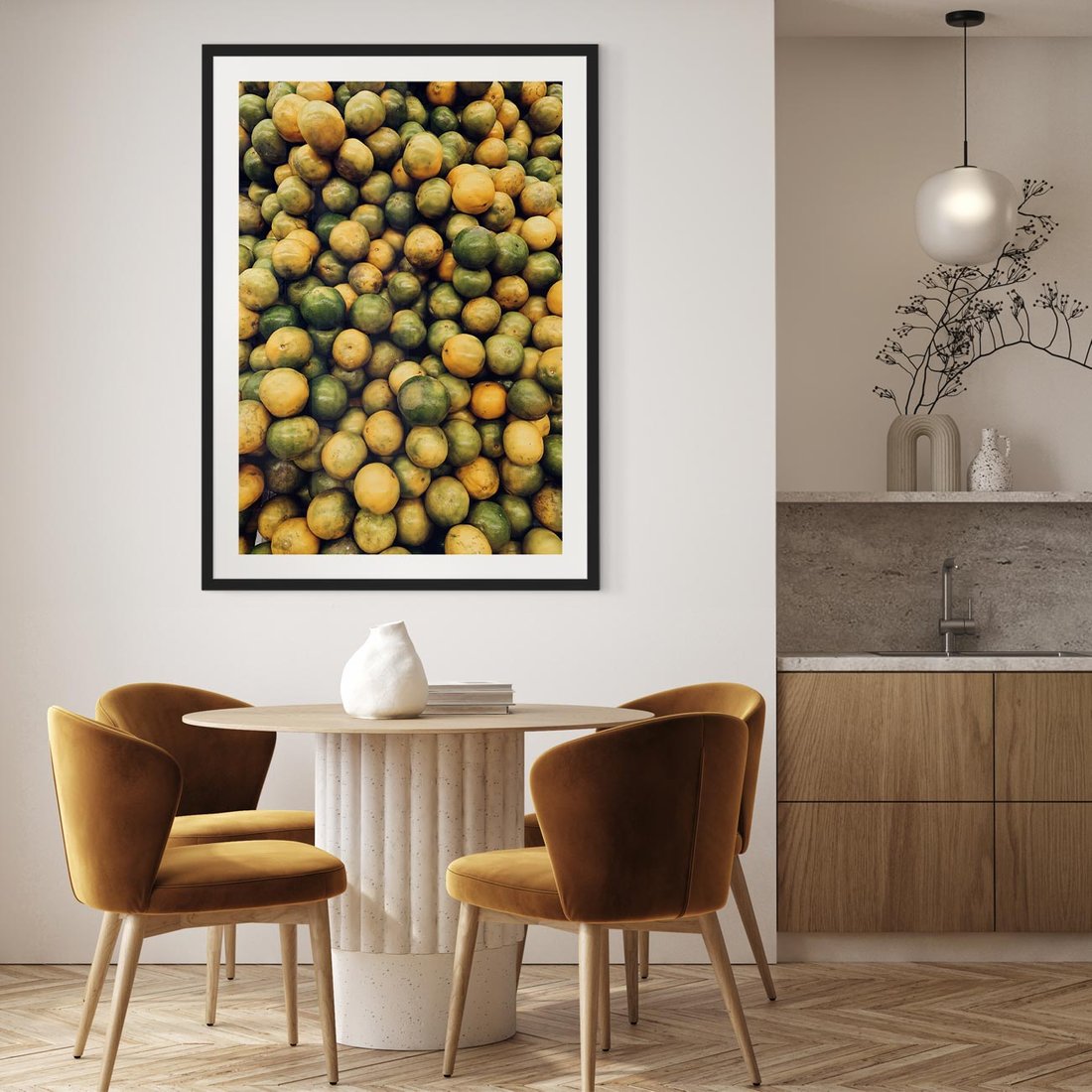 Plakat w ramie 40x50 - Świeżość Cytrusów - cytryny, limonki - rama czarna