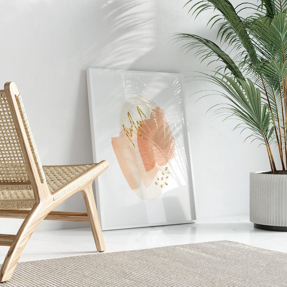 Plakat bez ramy 50x70 - Rozbijające Plamy - abstrakcyjne akwarelowe plamy, minimalizm