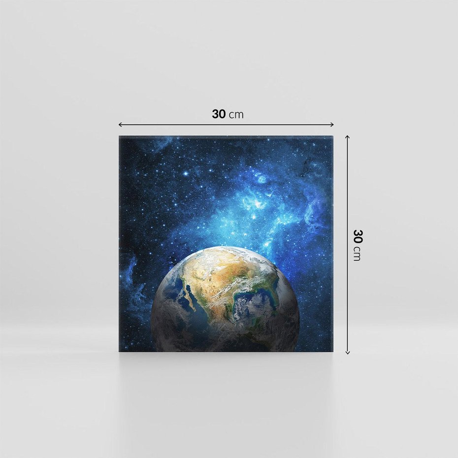 Obraz na płótnie 30x30 - Kosmiczne Horyzonty - Ziemia, kosmos