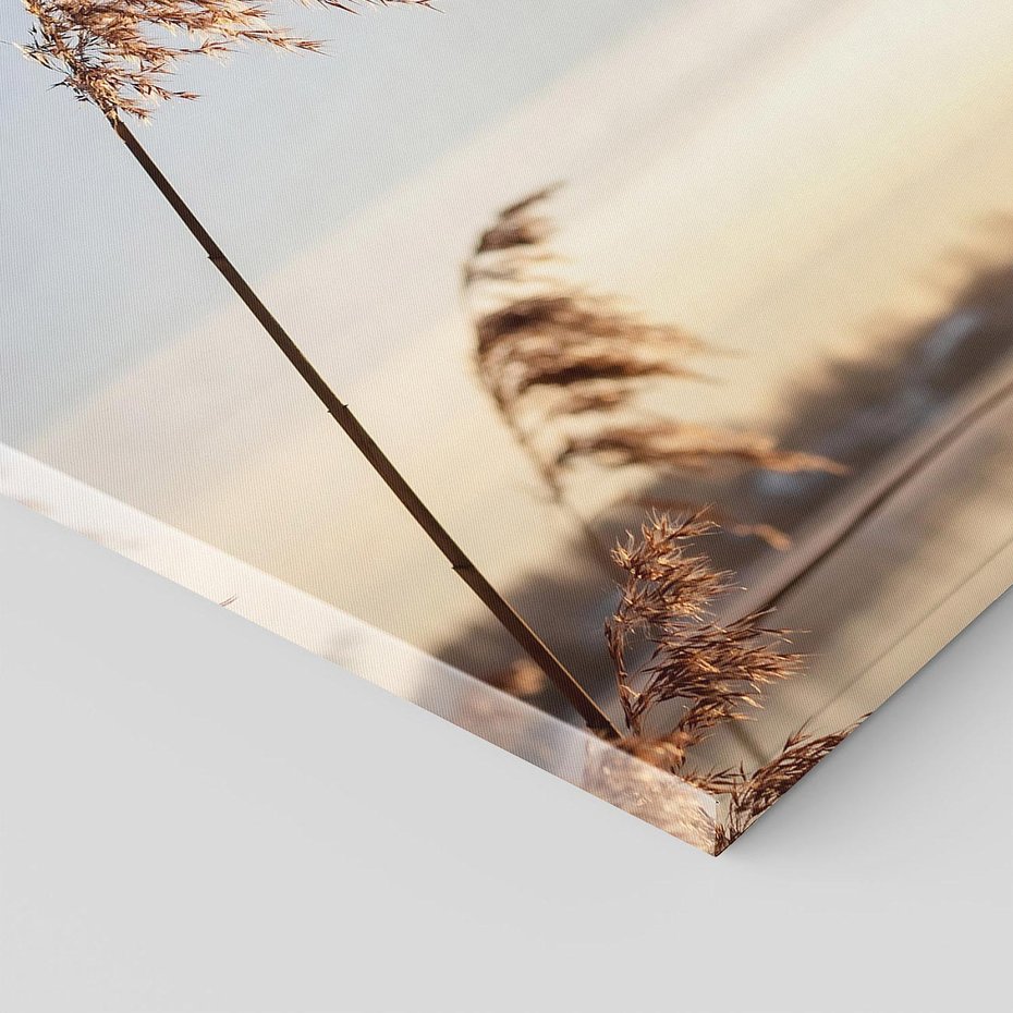 Obraz na płótnie 50x70 - Naturalna Delikatność - trawy, boho