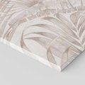 Obraz na płótnie 60x60 - Odsłonięte liściowe wspomnienia - monochromatyczne, kolory sepii