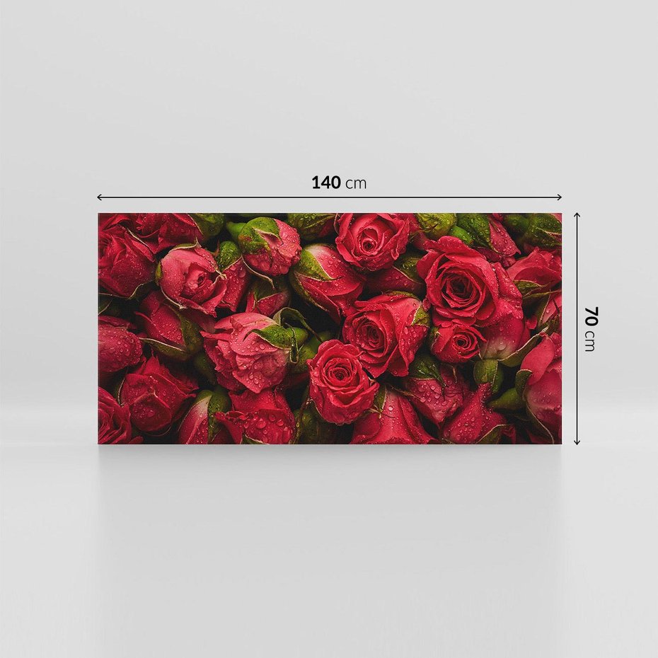 Obraz na płótnie 140x70 - Piękno róż: delikatność natury - róże, kwiaty