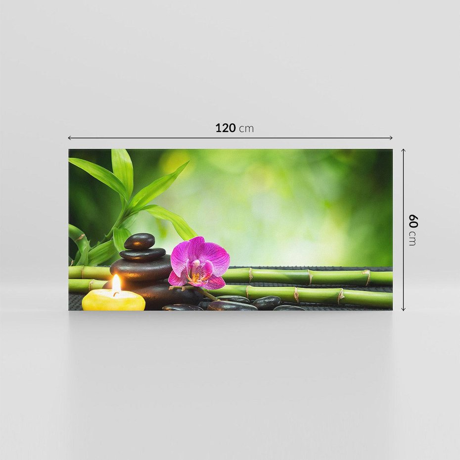 Obraz na płótnie 120x60 - Ukojenie kamieni w SPA - kamienie, SPA