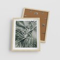 Plakat w ramie 40x50 - Palmy w Zgaszonej Zieleni - palmy, tropikalne liście - rama drewno