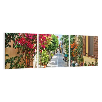 Obraz na płótnie 120x40 - Urok uliczek i miasteczka - Grecja, uliczka