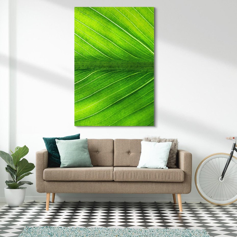 Obraz na płótnie 80x120 - Abstrakcja: interpretacje w liściach - liść, abstrakcja