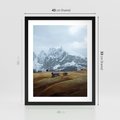 Plakat w ramie 40x50 - Odkryj Ich Urok - góry, skandynawia - rama czarna