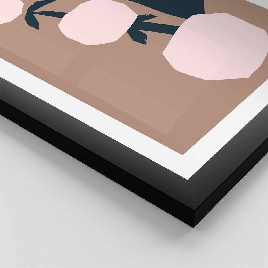 Plakat w ramie 30x40 - Harmonia Boho Ducha - abstrakcyjny obraz, plakat - rama czarna