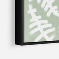 Obraz w ramie 70x100 - Oaza Zieleni - zielona abstrakcja, zgaszona zieleń - rama czarna
