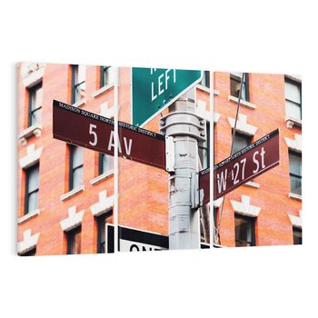 Obraz na płótnie 120x80 - Namiastka wielkiego miasta - Nowy Jork, drogowskaz