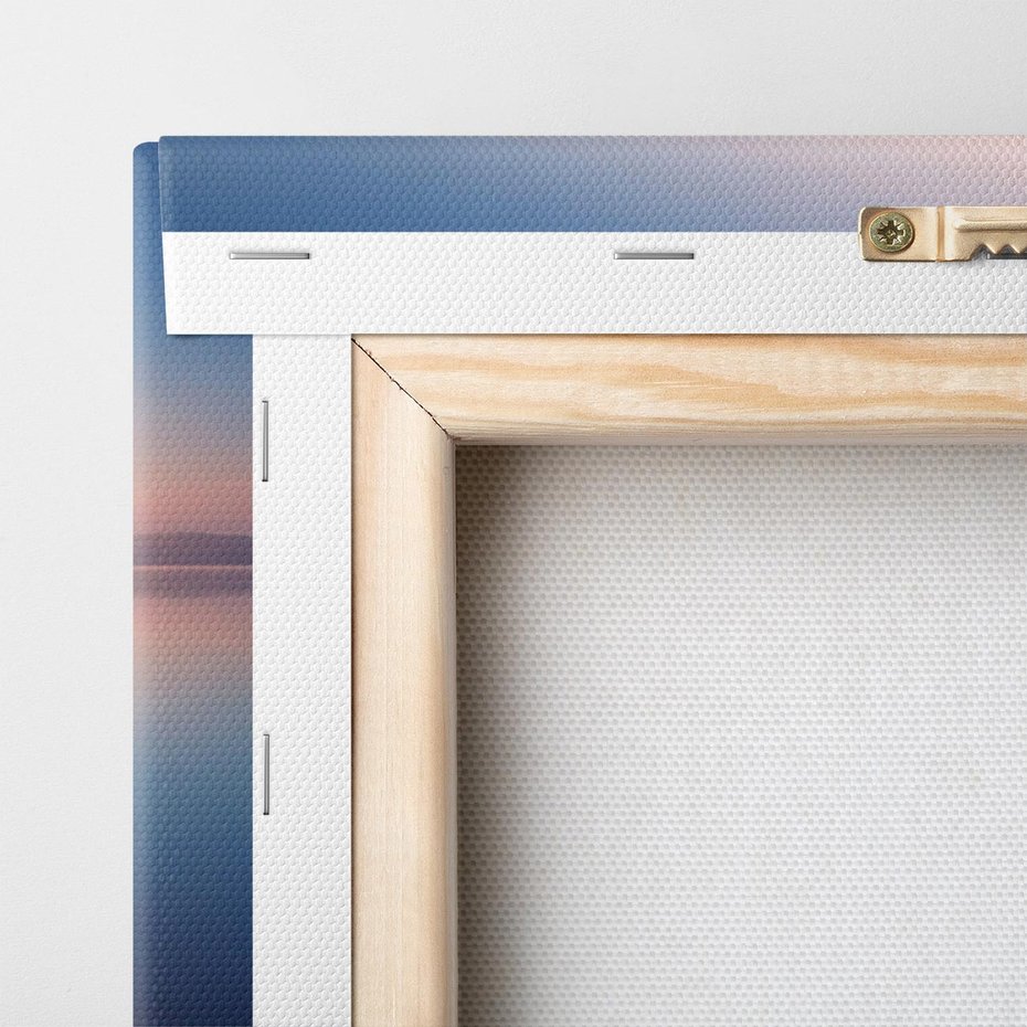 Obraz na płótnie 140x70 - Zachód słońca nad molo: Magia morza - molo, zachód słońca