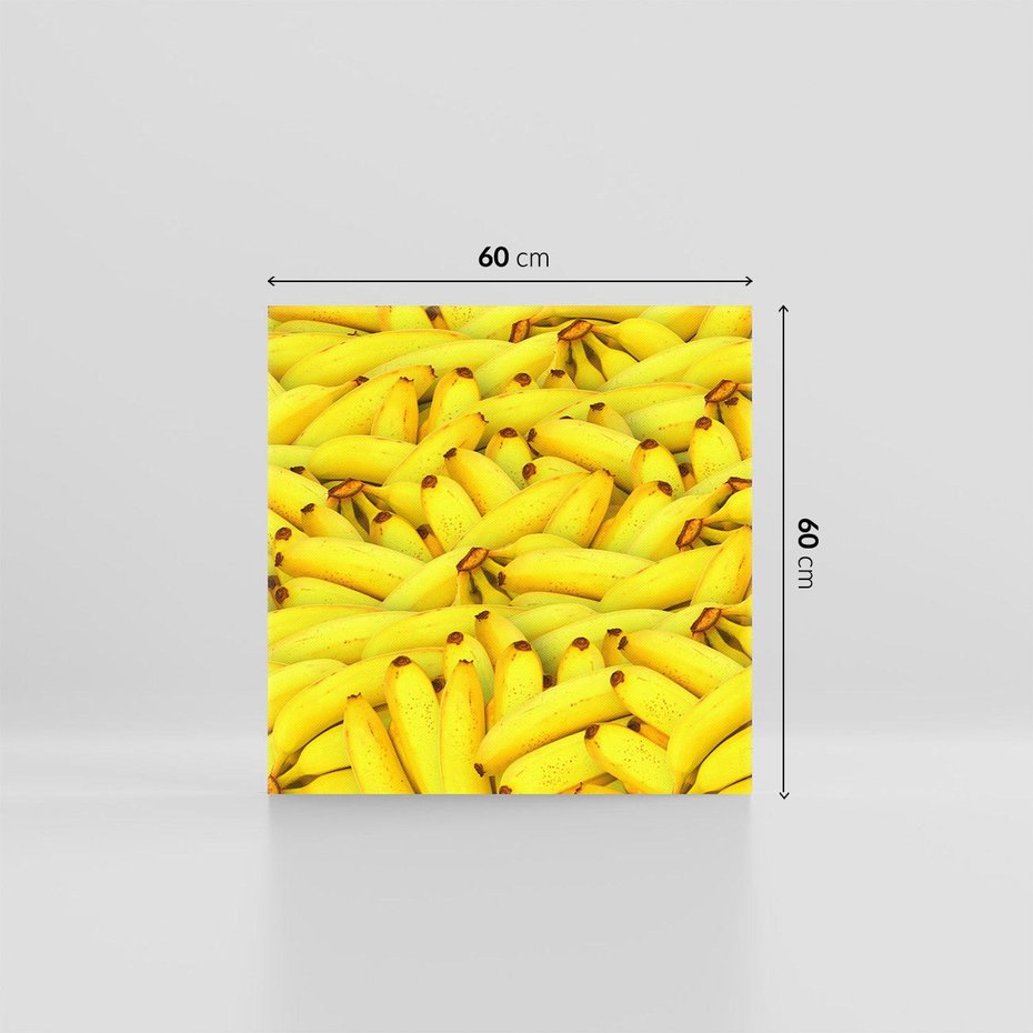 Obraz na płótnie 60x60 - Banany Owocowy Uśmiech - banany, owoce