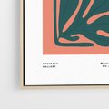 Obraz w ramie 50x70 - Migotliwe Echa - kwiaty, nowoczesna abstrakcja - rama drewno