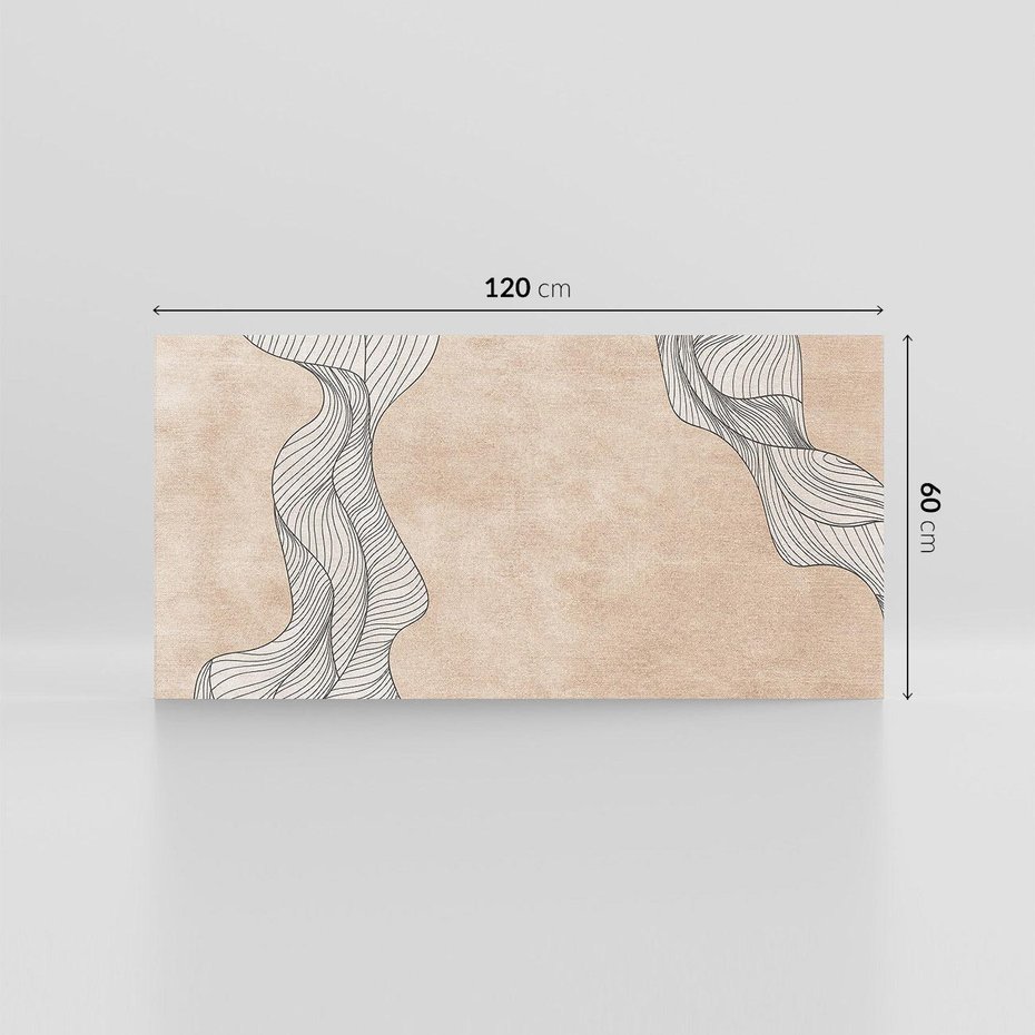 Obraz na płótnie 120x60 - Symfonia uczuć i kształtów - delikatna kompozycja, falujące linie