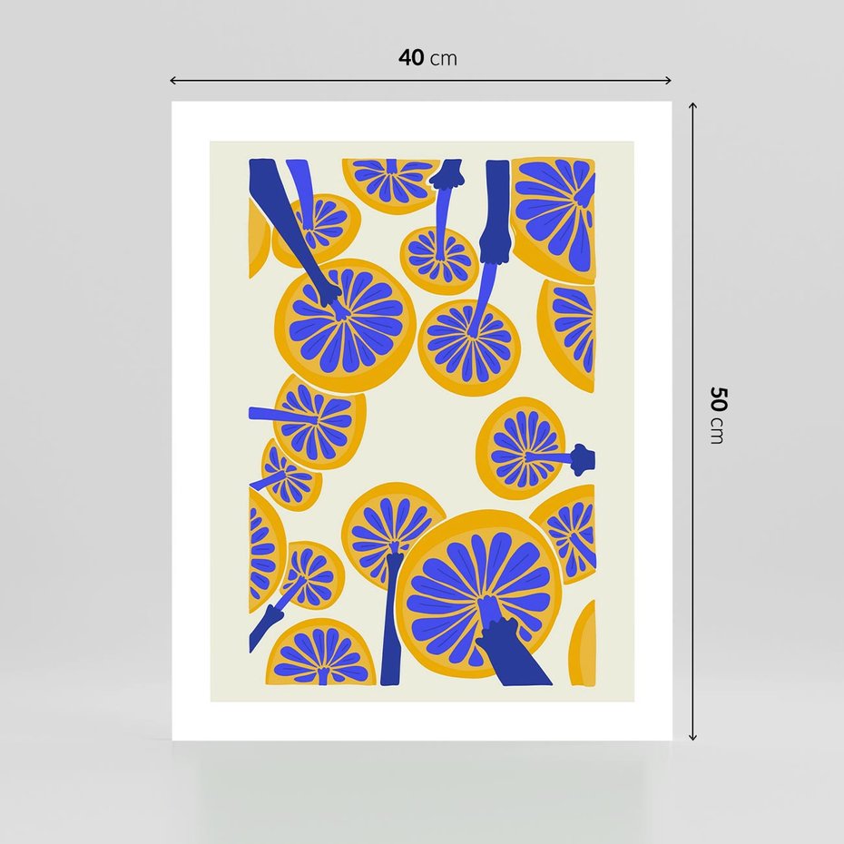 Plakat bez ramy 40x50 - Malowane w słońcu - abstrakcyjna kompozycja, grzyby