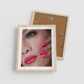 Plakat w ramie 40x50 - Usta, manicure, spa: kobieca harmonia - usta, manicure - rama drewno